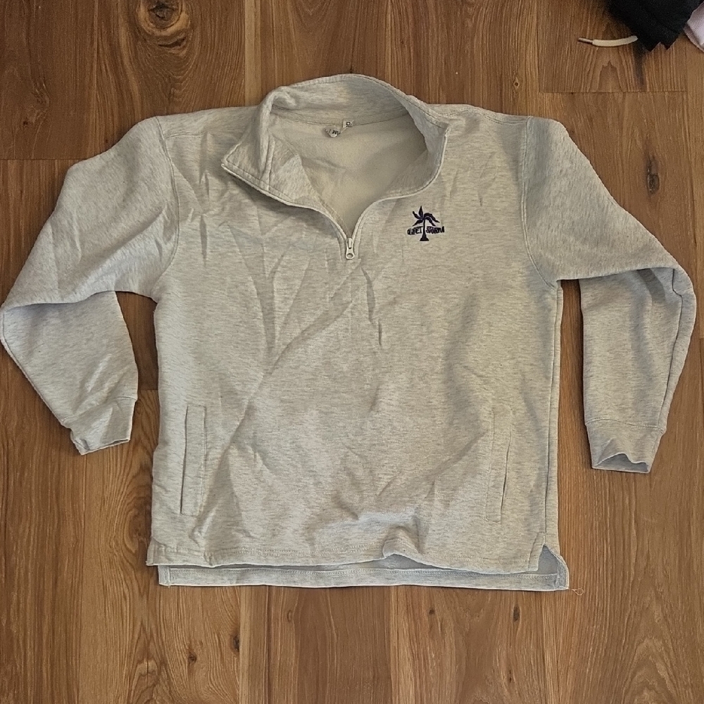 Gray Quarter-Zip Sweater